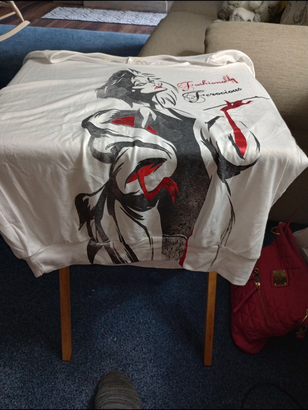 Disney White Tee with Black Logo Detail Carella Di Vill